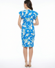 24seven Comfort Apparel 24seven Comfort Apparel Maternity Floral Flutter Sleeve Faux Wrap Knee Length Dress - 3
