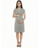 24seven Comfort Apparel 24seven Comfort Apparel Maternity Geometric Short Sleeve Faux Wrap A-Line Dress - 1