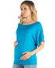 24seven Comfort Apparel 24seven Comfort Apparel Maternity Loose Fit Dolman Top with Wide Sleeves - 2