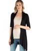 24seven Comfort Apparel 24seven Comfort Apparel Maternity Loose Fit Open Front Cardigan - 1