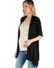 24seven Comfort Apparel 24seven Comfort Apparel Maternity Loose Fit Open Front Cardigan - 2