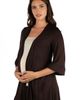 24seven Comfort Apparel 24seven Comfort Apparel Maternity Open Front Elbow Length Sleeve Cardigan - 2