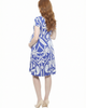 24seven Comfort Apparel 24seven Comfort Apparel Maternity Paisley Short Sleeve Faux Wrap A-Line Dress - 3