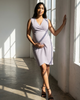 24seven Comfort Apparel 24seven Comfort Apparel Maternity V-Neck Sleeveless Faux Wrap Tulip Hem Midi Dress - 5