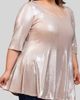 24seven Comfort Apparel 24seven Comfort Apparel Metallic Flare Tunic - 1