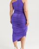 24seven Comfort Apparel 24seven Comfort Apparel One-Shoulder Asymmetric Body-Con Midi Dress - 2