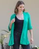 24seven Comfort Apparel 24seven Comfort Apparel Open Front Elbow Length Sleeve Cardigan - 5