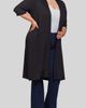 24seven Comfort Apparel 24seven Comfort Apparel Open Front Knee Length Jacket - 1