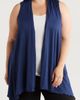 24seven Comfort Apparel 24seven Comfort Apparel Open Front Sidetail Stretch Vest - 1