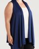 24seven Comfort Apparel 24seven Comfort Apparel Open Front Sidetail Stretch Vest - 3