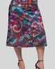 24seven Comfort Apparel 24seven Comfort Apparel Paisley Print Elastic Waist Midi Skirt - 3