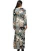 24seven Comfort Apparel 24seven Comfort Apparel Paisley Print Long Sleeve Side Slit Maxi Dress - 3