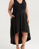 24seven Comfort Apparel 24seven Comfort Apparel Party Stretch High-Low Dress - 1