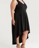 24seven Comfort Apparel 24seven Comfort Apparel Party Stretch High-Low Dress - 3