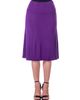 24seven Comfort Apparel 24seven Comfort Apparel Petite A Line Elastic Waist Knee Length Skirt - 1