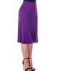 24seven Comfort Apparel 24seven Comfort Apparel Petite A Line Elastic Waist Knee Length Skirt - 2