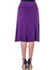 24seven Comfort Apparel 24seven Comfort Apparel Petite A Line Elastic Waist Knee Length Skirt - 3