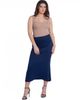 24seven Comfort Apparel 24seven Comfort Apparel Petite Comfortable Foldover Maxi Skirt - 1