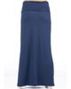 24seven Comfort Apparel 24seven Comfort Apparel Petite Comfortable Foldover Maxi Skirt - 3
