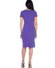 24seven Comfort Apparel 24seven Comfort Apparel Petites Short Sleeve Knee Length Faux Wrap Dress - 3