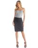 24seven Comfort Apparel 24seven Comfort Apparel Petites Solid Color Elastic Waist Knee Length Pencil Skirt - 1