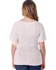 24seven Comfort Apparel 24seven Comfort Apparel Petites V-Neck Knot Front Cap Sleeve Top - 3
