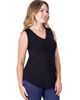 24seven Comfort Apparel 24seven Comfort Apparel Petites V-Neck Tunic Tank Top with Round Hemline - 2
