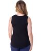 24seven Comfort Apparel 24seven Comfort Apparel Petites V-Neck Tunic Tank Top with Round Hemline - 3