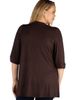 24seven Comfort Apparel 24seven Comfort Apparel Plus Size Elbow Length Sleeve Open Front Cardigan - 3