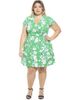 24seven Comfort Apparel 24seven Comfort Apparel Plus Size Floral Collar Knee Length Side Tie Wrap Dress - 1