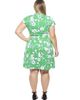 24seven Comfort Apparel 24seven Comfort Apparel Plus Size Floral Collar Knee Length Side Tie Wrap Dress - 3