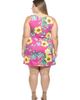24seven Comfort Apparel 24seven Comfort Apparel Plus Size Floral Round Neck Sleeveless A-Line Mini Shift Dress - 3
