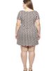 24seven Comfort Apparel 24seven Comfort Apparel Plus Size Geometric Short Sleeve Round Neck Mini Shift Dress - 3