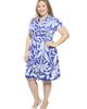 24seven Comfort Apparel 24seven Comfort Apparel Plus Size Paisley V-Neck Faux Wrap Knee Length A-Line Dress - 2