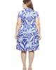 24seven Comfort Apparel 24seven Comfort Apparel Plus Size Paisley V-Neck Faux Wrap Knee Length A-Line Dress - 3