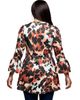 24seven Comfort Apparel 24seven Comfort Apparel Plus Size Scoop Neck Bell Sleeve Tunic Top Animal Print - 3