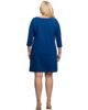 24seven Comfort Apparel 24seven Comfort Apparel Plus Size Three Quarter Sleeve A Line Knee Length Dress - 3