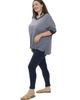 24seven Comfort Apparel 24seven Comfort Apparel Plus Size Two Tone V Neck Long Sleeve Top and Legging Set - 2