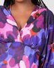 24seven Comfort Apparel 24seven Comfort Apparel Print Long Sleeve Pleat Fit & Flare Dress - 4