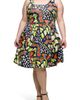 24seven Comfort Apparel 24seven Comfort Apparel Print Sleeveless A-Line Dress - 1