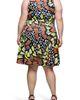 24seven Comfort Apparel 24seven Comfort Apparel Print Sleeveless A-Line Dress - 2