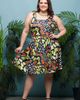 24seven Comfort Apparel 24seven Comfort Apparel Print Sleeveless A-Line Dress - 5