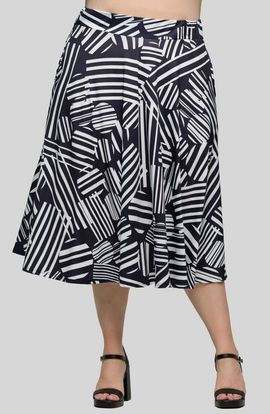 24seven Comfort Apparel 24seven Comfort Apparel Pull-On Midi Skirt