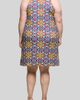 24seven Comfort Apparel 24seven Comfort Apparel Quatrefoil Floral Print U-Neck Sleeveless Dress - 2