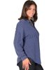 24seven Comfort Apparel 24seven Comfort Apparel Ribbed Button Up Long Sleeve Collared Shirt Jacket - 2