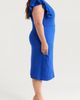 24seven Comfort Apparel 24seven Comfort Apparel Ruffle Sleeve Stretch Faux Wrap Dress - 3