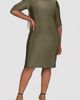 24seven Comfort Apparel 24seven Comfort Apparel Shimmer Knit Body-Con Dress - 1