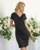24seven Comfort Apparel 24seven Comfort Apparel Short Sleeve Knee Length Faux Wrap Dress - 5
