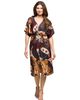 24seven Comfort Apparel 24seven Comfort Apparel Short Sleeve Knot Front Midi Dress - 1