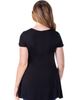 24seven Comfort Apparel 24seven Comfort Apparel Short Sleeve Loose Fit Tunic Top with V-Neck - 3